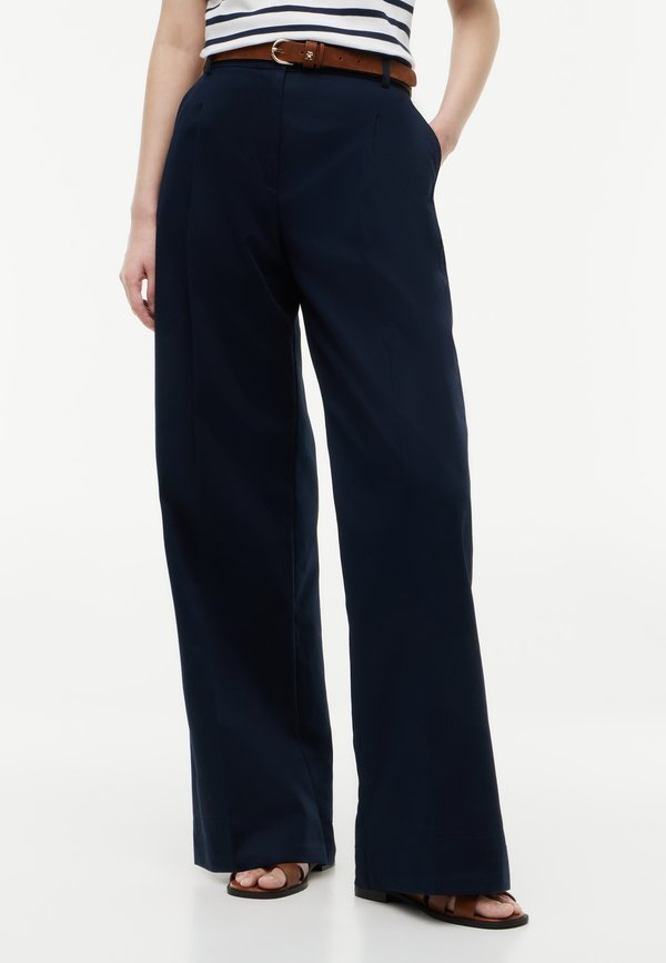 Tommy Hilfiger WIDE LEG - Trousers - dark night navy