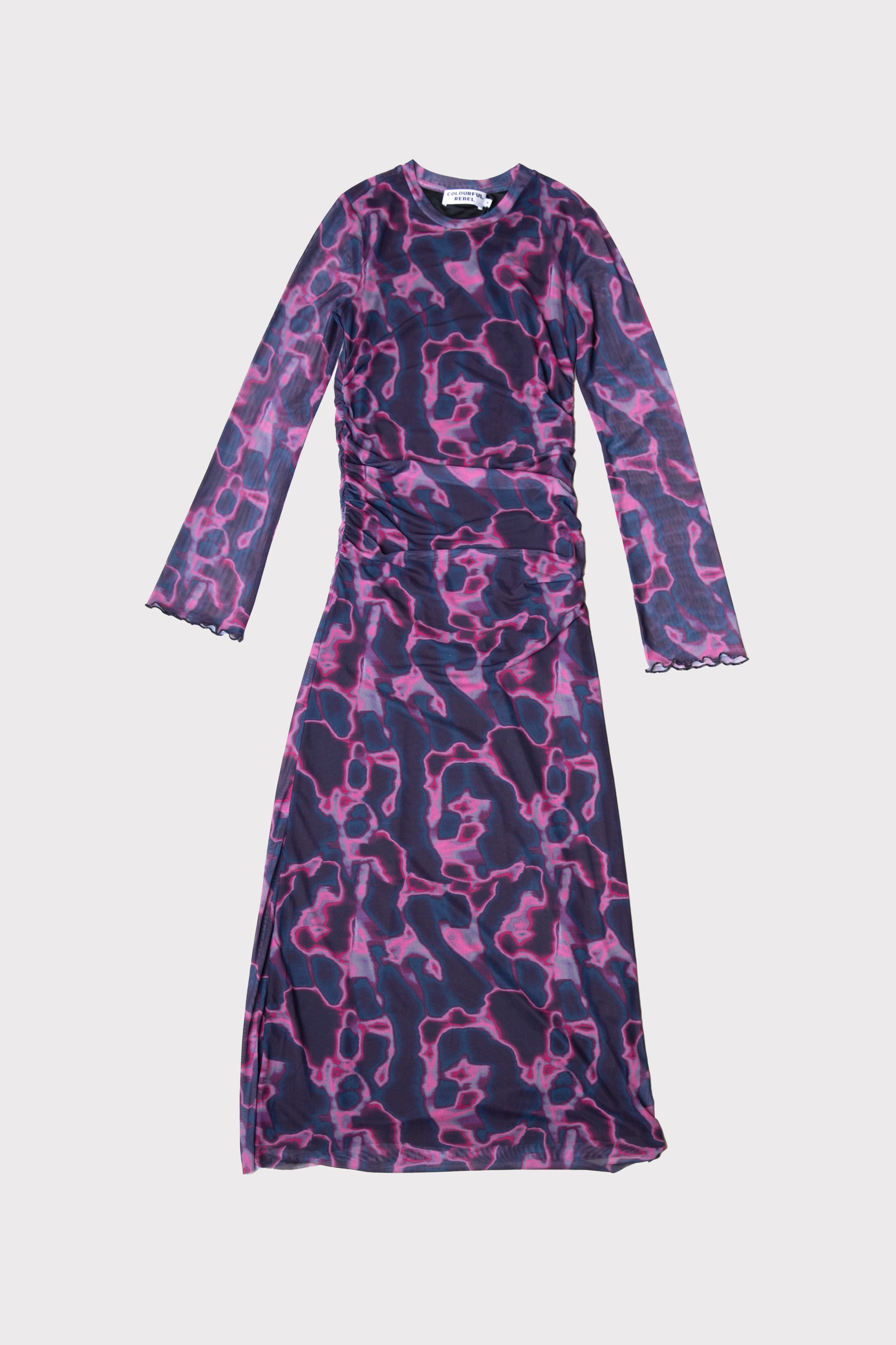 Colourful Rebel MAUDE LIQUID SWIRL LONGSLEEVE MAXI DRESS