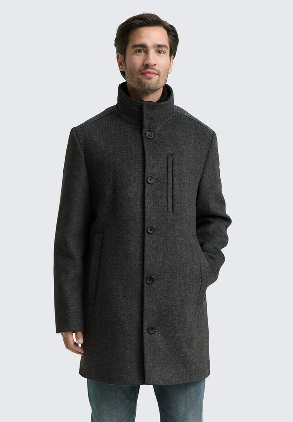 TOM TAILOR 2-IN-1  - Short coat - dark grey black herringbone