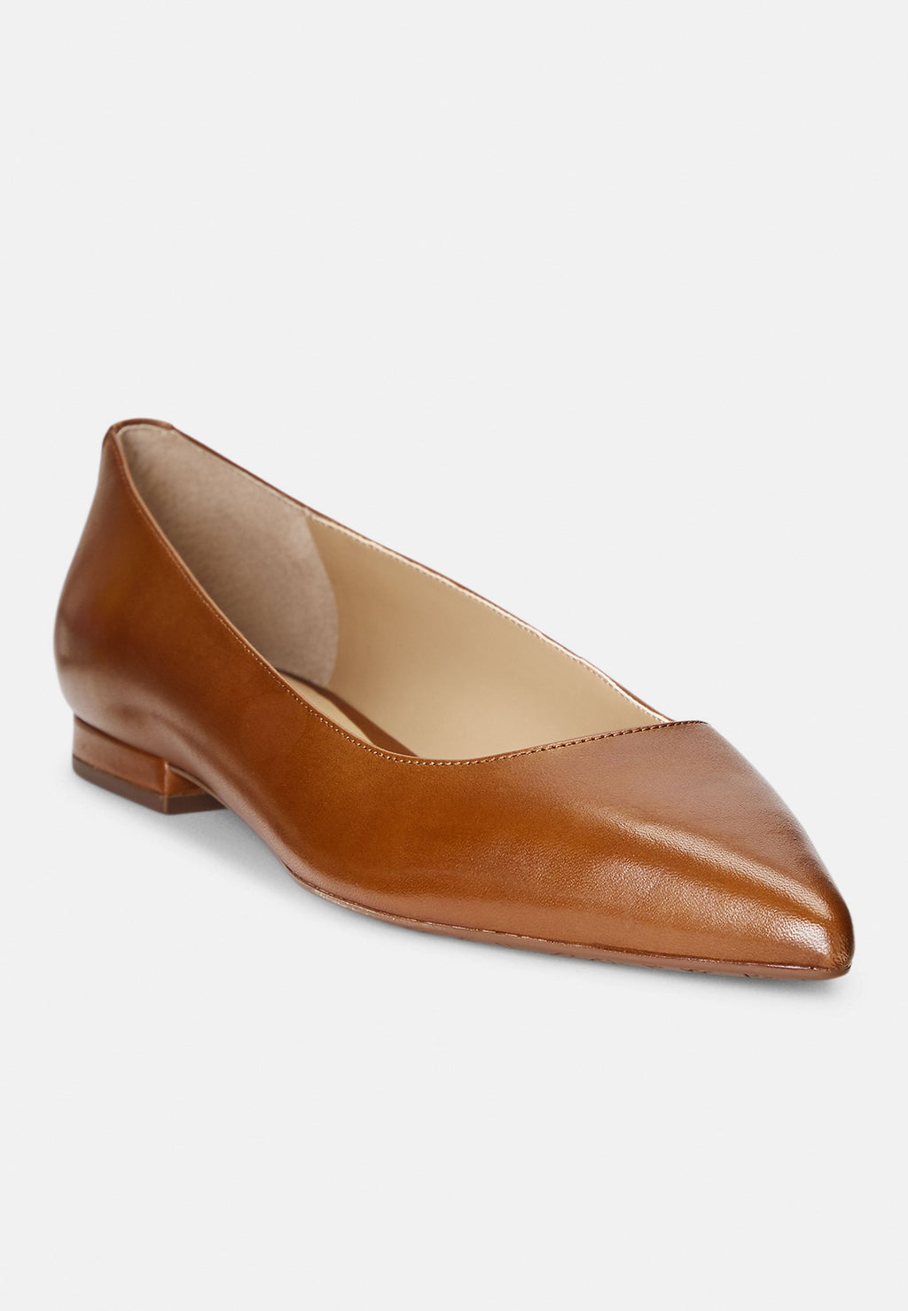 Lauren Ralph Lauren LONDYN BURNISHED LEATHER BALLET FLAT