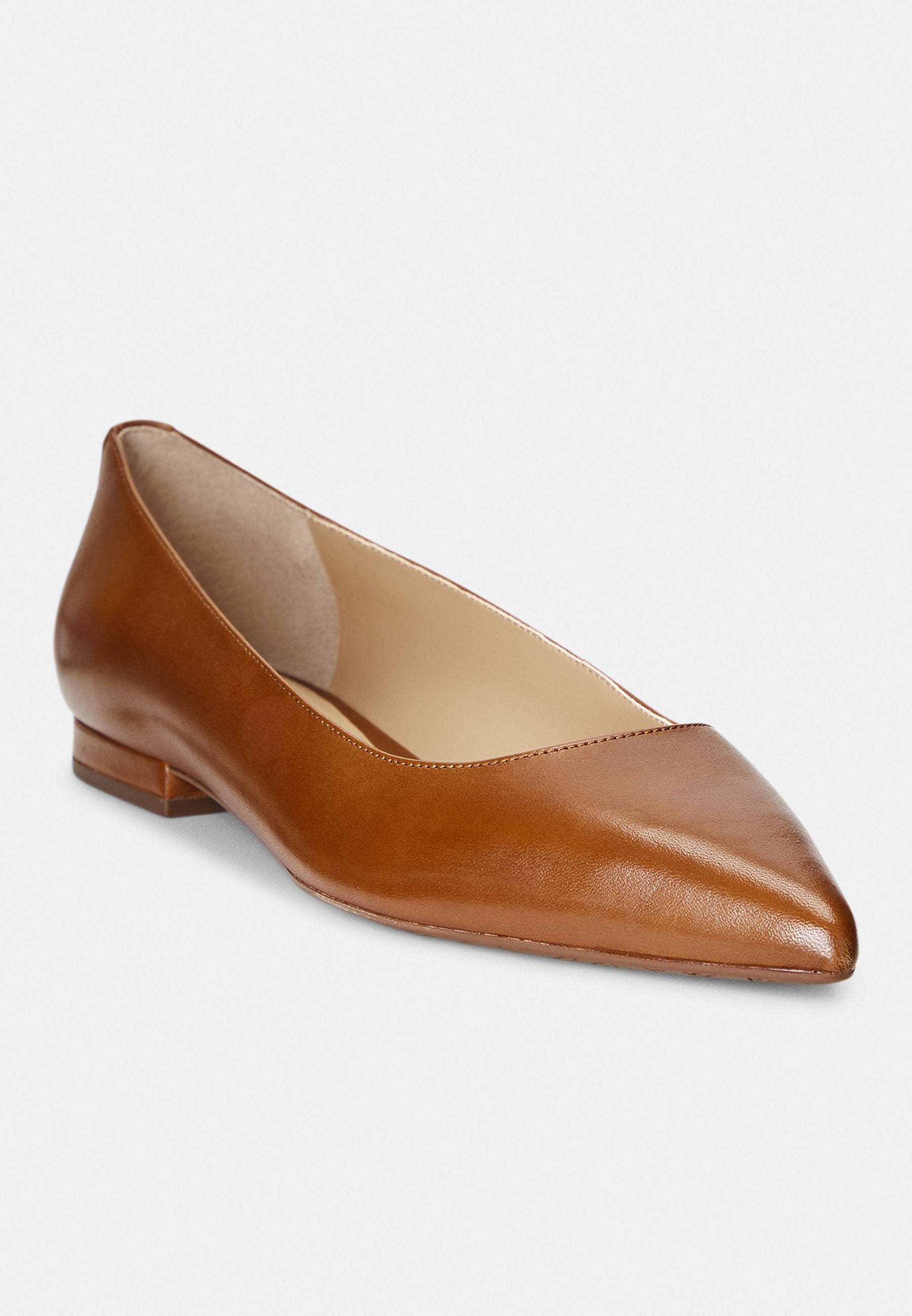 Lauren Ralph Lauren LONDYN BURNISHED LEATHER BALLET FLAT