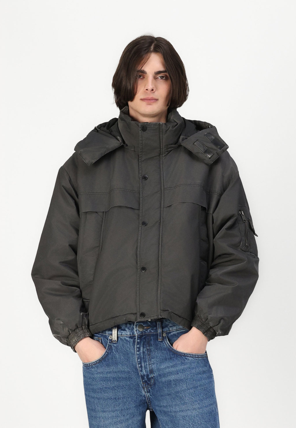 LOW LIGHTS STUDIOS® WASHED MOON PUFFER JACKET UNISEX