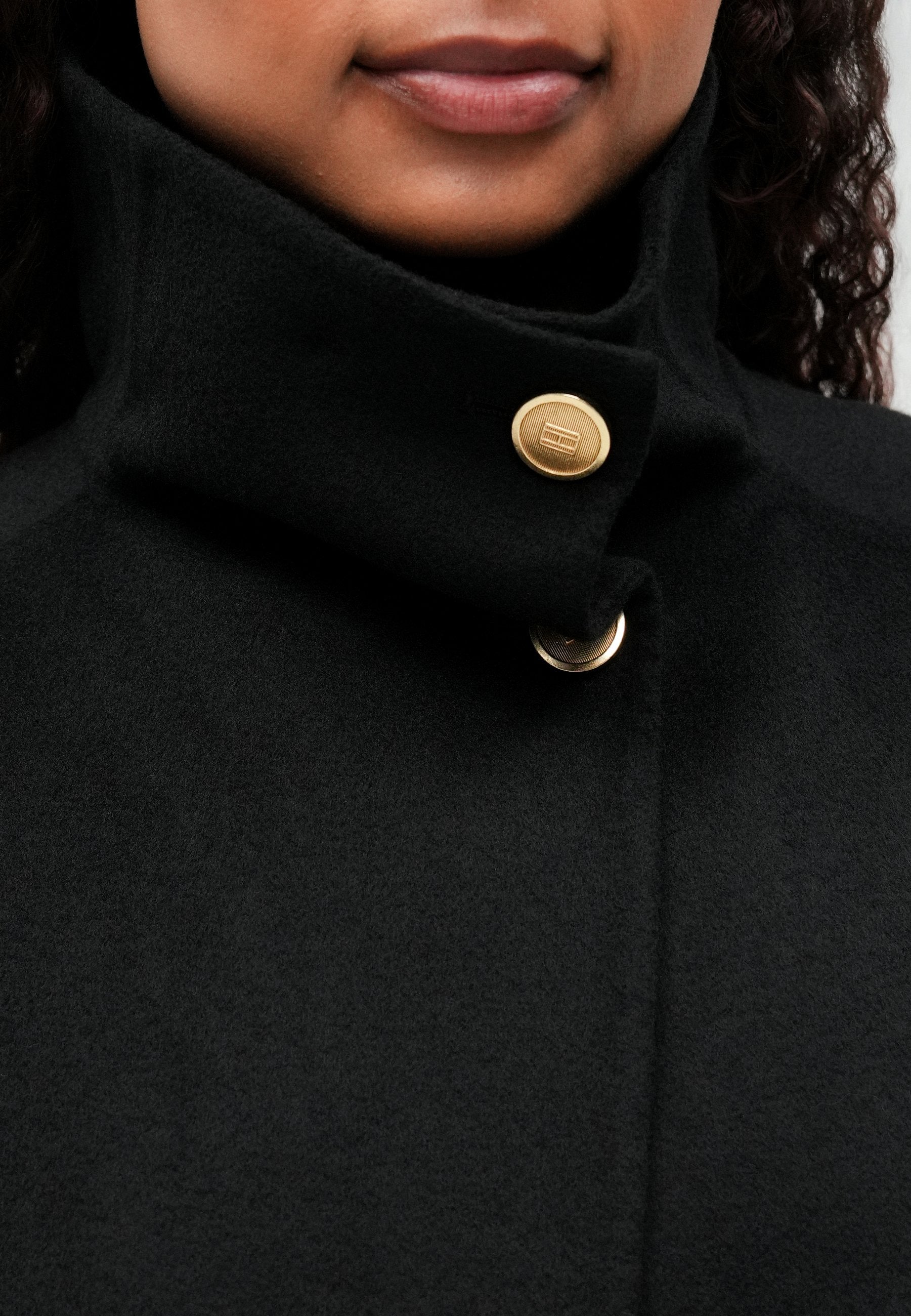 WOOL BLEND FUNNEL NECK OVERSIZED COAT Media 6
