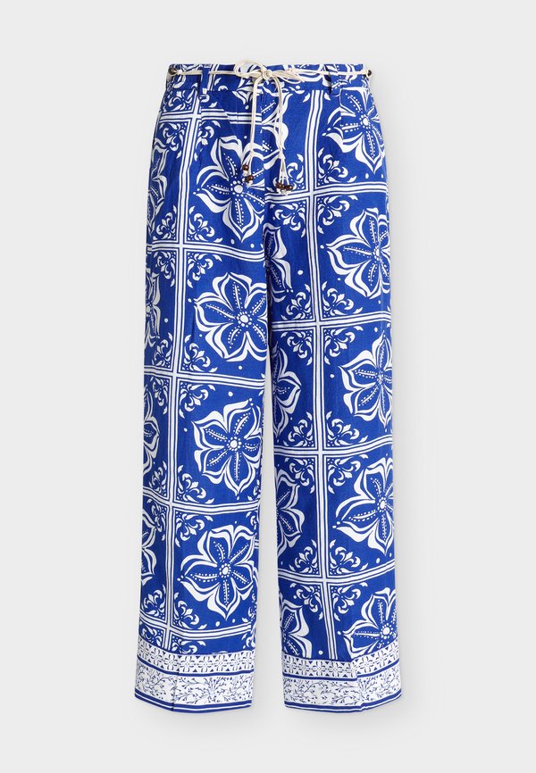 TOM TAILOR WIDE LEG - Wide Leg - blue flower