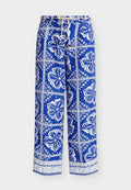 TOM TAILOR WIDE LEG - Wide Leg - blue flower