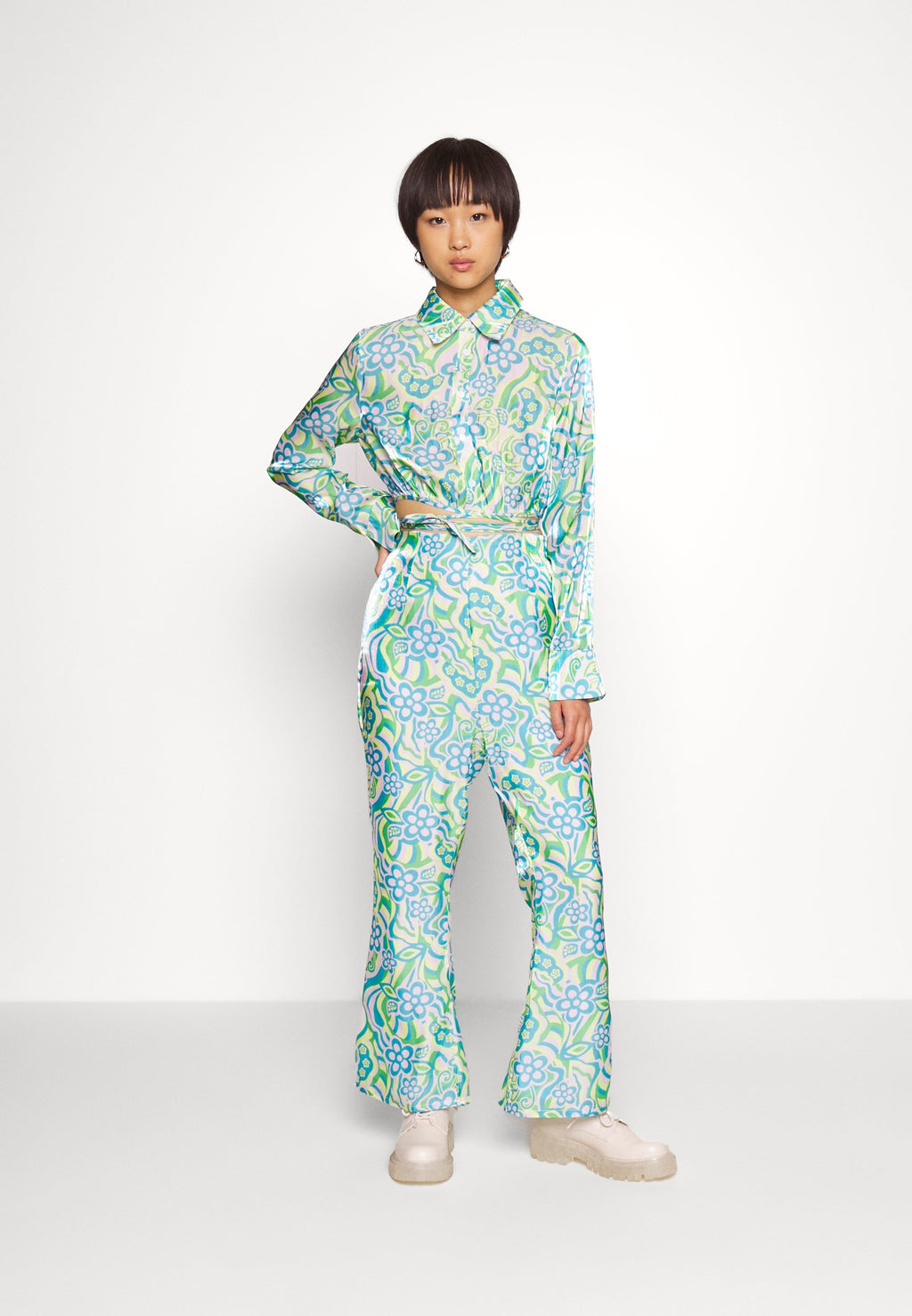 Glamorous Petite CROP FLARED PANTS