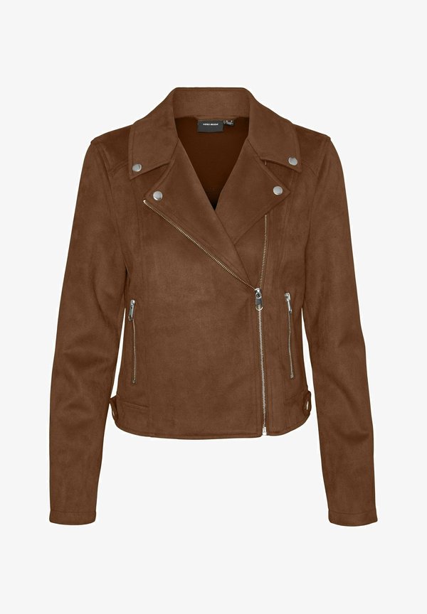 Vero Moda JOSE - Faux leather jacket - Brown