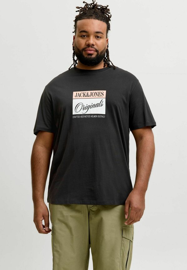 Jack & Jones Plus Size - Print T-shirt - black