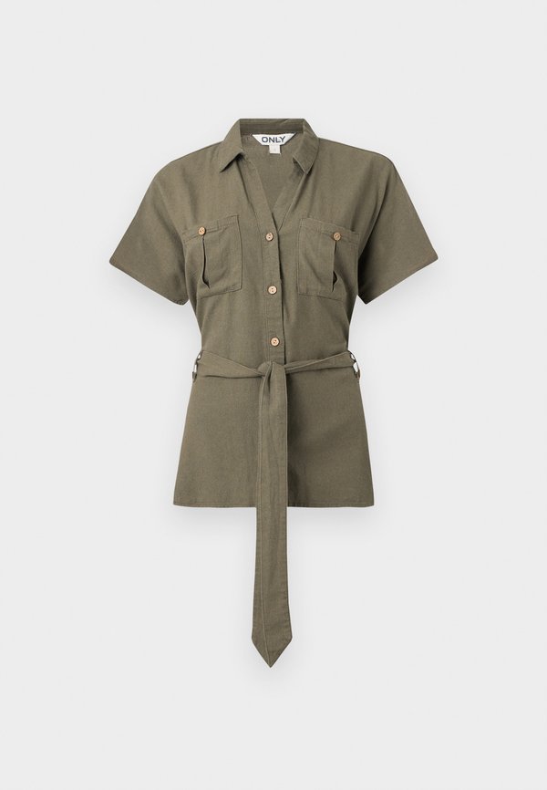 ONLY ONLGOA - Button-down blouse - smokey olive