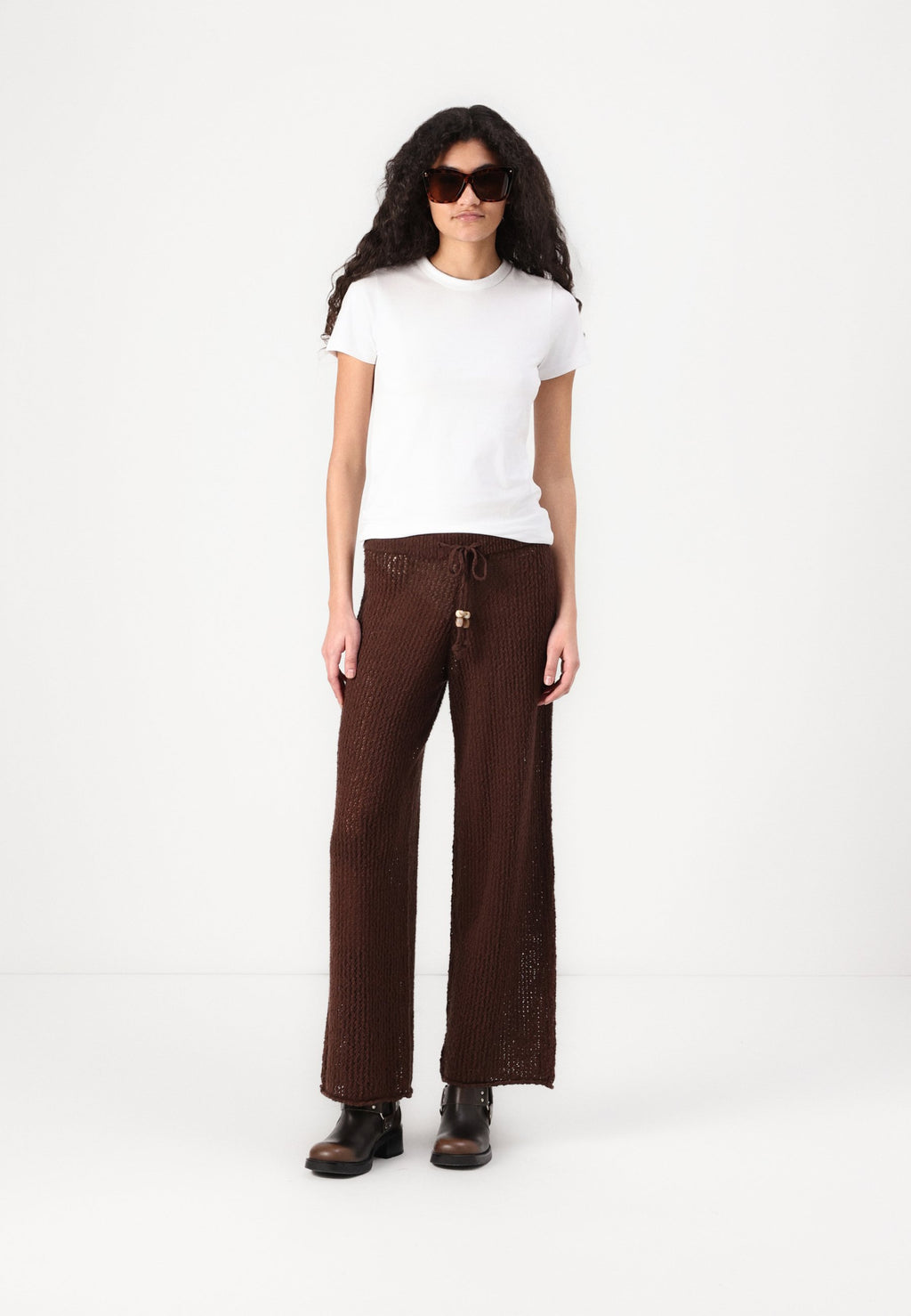 Abercrombie & Fitch Mid Rise Crochet-Style Coverup Pant