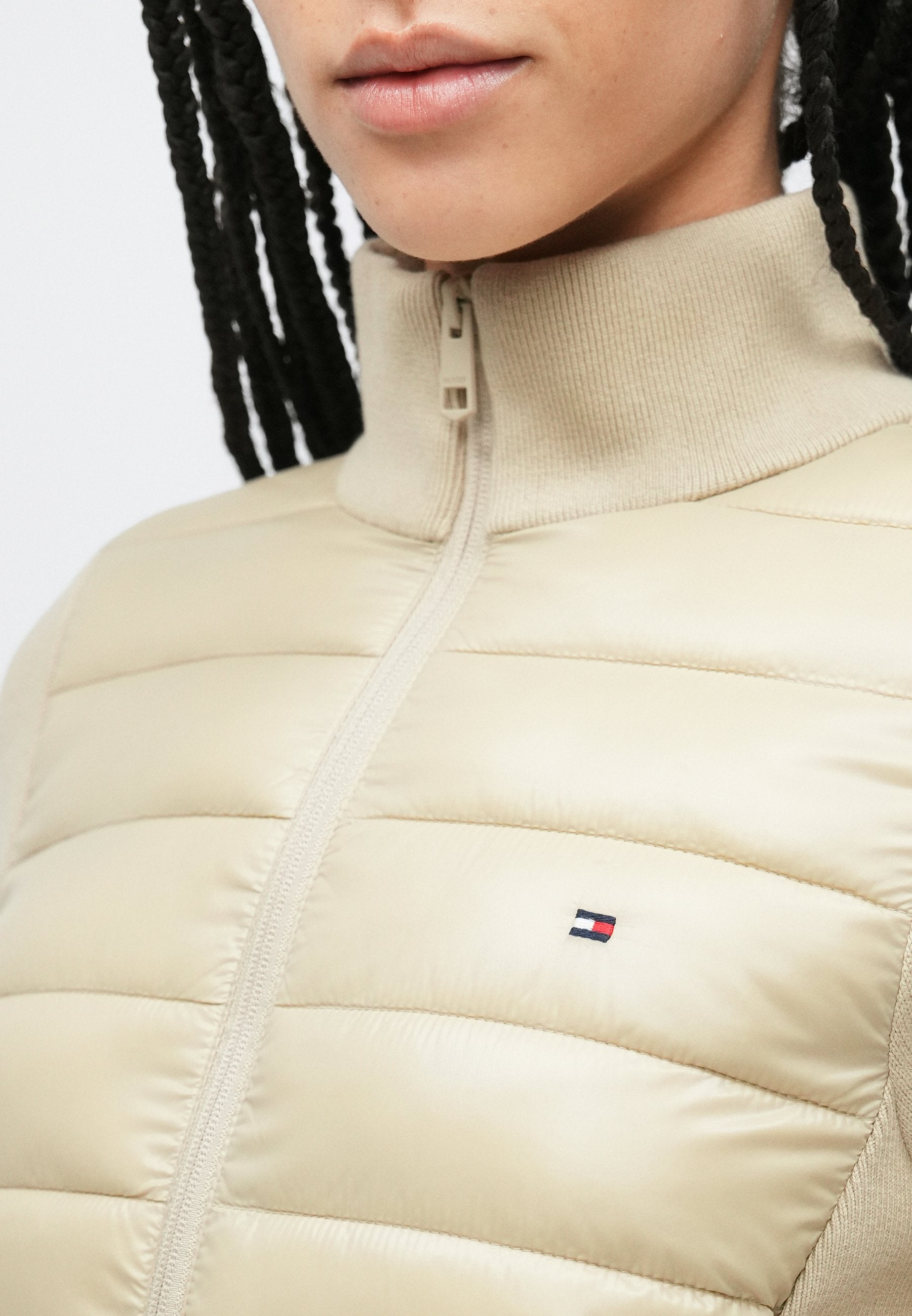 LIGHTWEIGHT MIXED KNIT PADDED JACKET Media 6