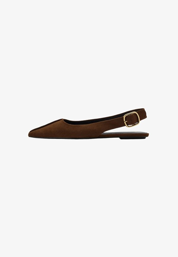 Mango ADULT - Slingback ballerina shoes - dark brown