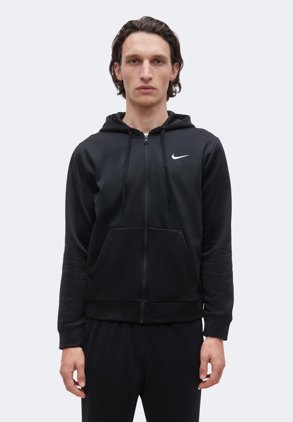Nike Performance FLEX - Zip-up sweatshirt - black/white