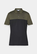Calvin Klein Golf COLOUR BLOCK - Polo shirt - olive marl/black