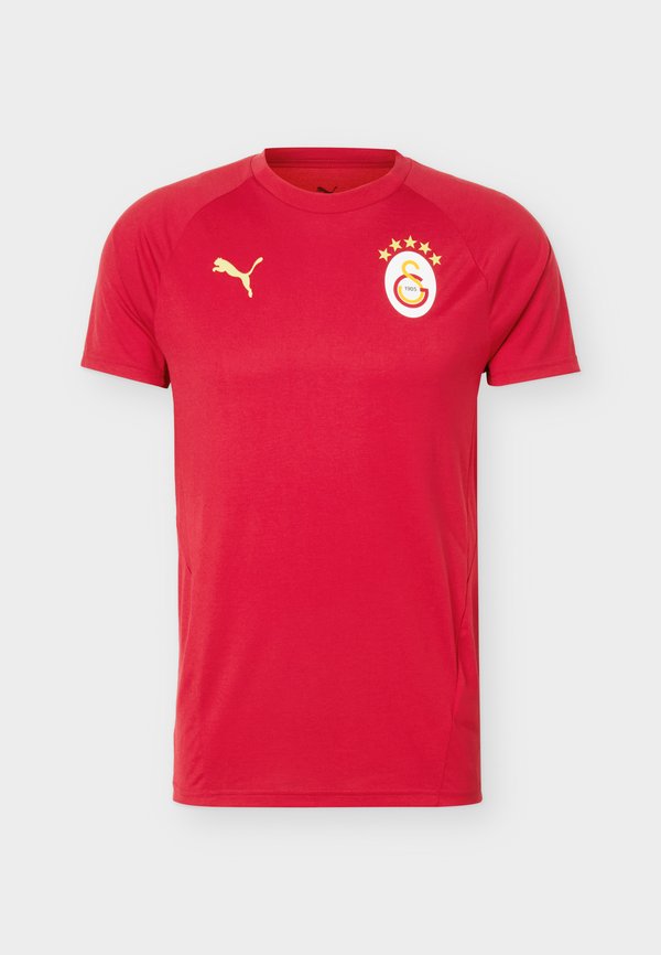 Puma GALATASARAY SK EVOSTRIPE TEE - Club wear - dark cherry/summer sunset