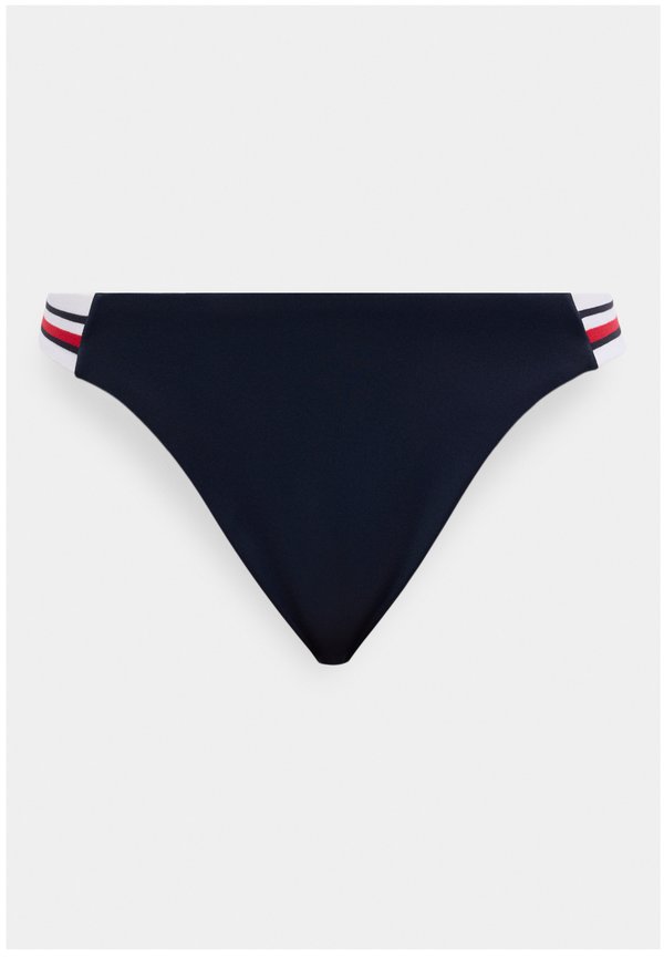 Tommy Hilfiger GLOBAL STRIPE HIGH-CUT CHEEKY BIKINI BOTTOMS - Bikini bottoms - dark night navy