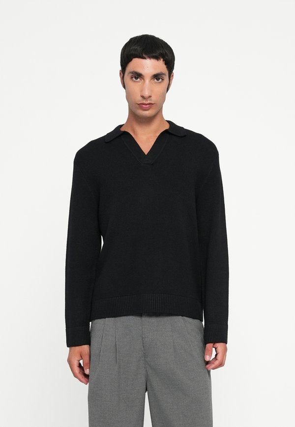 Jack & Jones Knitted Knitted - Long sleeved top - black