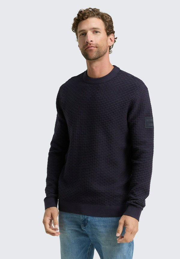 TOM TAILOR MIT RUNDHALSAUSSCHNITT - Jumper - sky captain blue