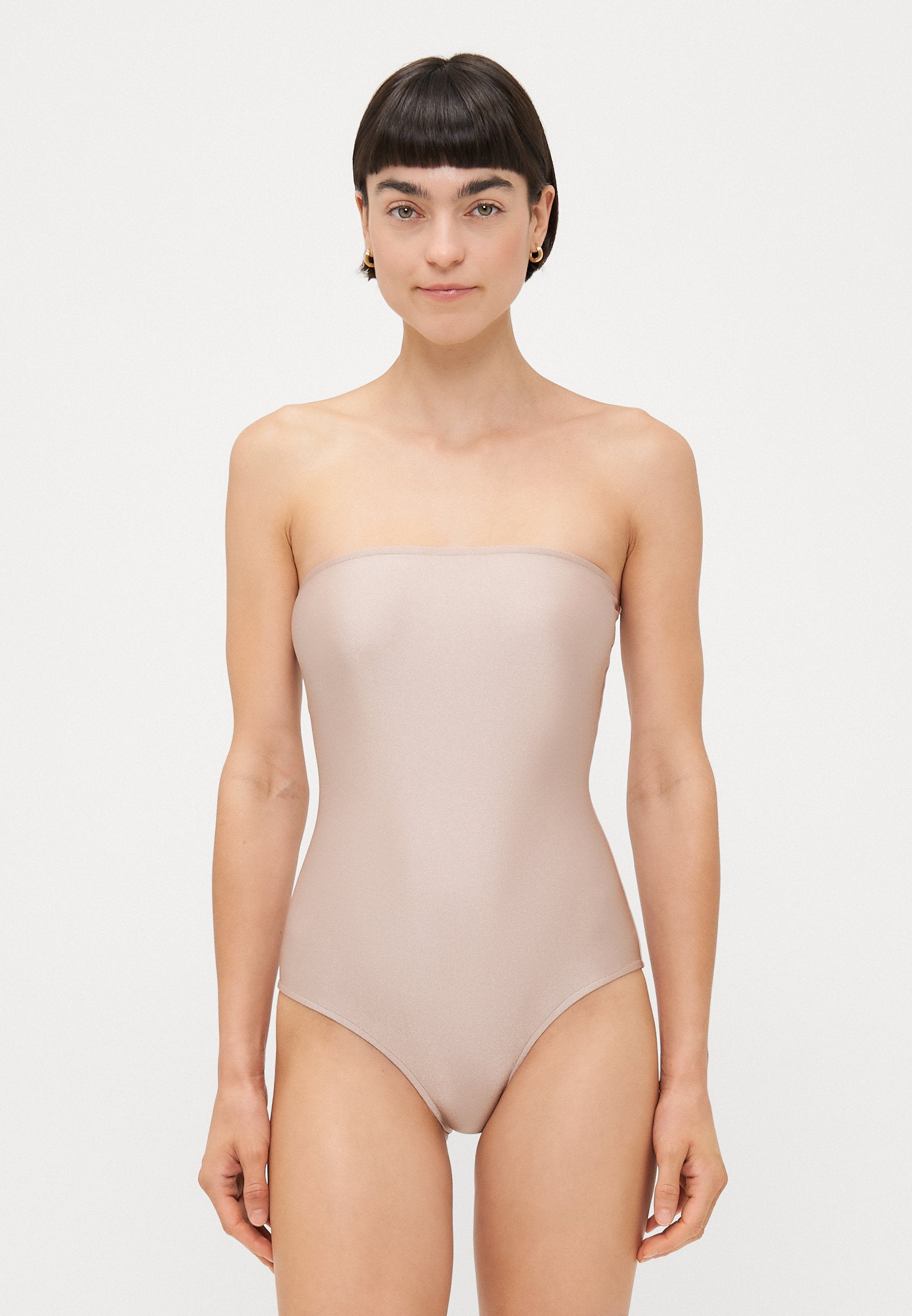 ADRIANA DEGREAS RESEAU STRAPLESS SWIMSUIT