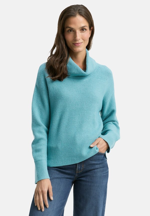 TOM TAILOR ROLLKRAGENPULLOVER - Jumper - tropical teal melange