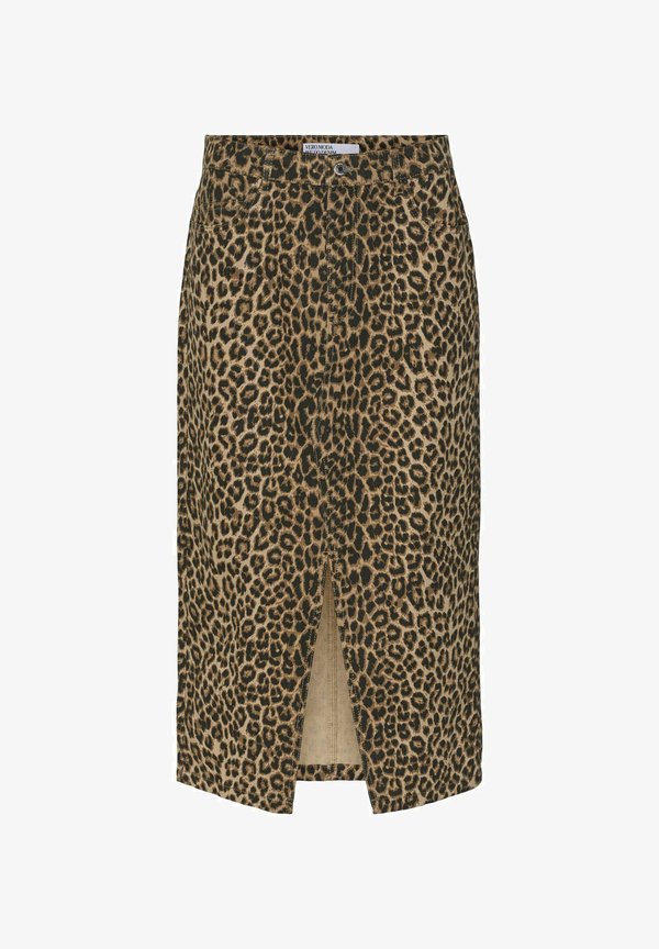 Vero Moda VMVERI High waist Long - Denim skirt - silver mink