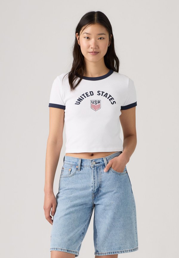 Levi's® FOOTBALL RINGER - Print T-shirt - red/white/blue