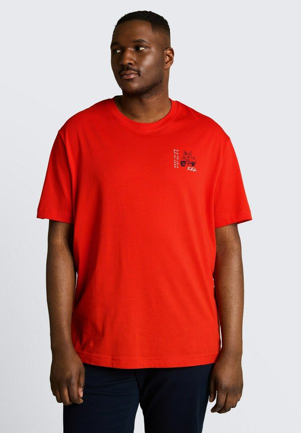TOM TAILOR TOM TAILOR T-SHIRT PLUS SIZE - T-SHIRT MIT PRINT - Print T-shirt - orange red