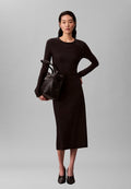 Calvin Klein Jeans CUT OUT MIDI - Jersey dress - black
