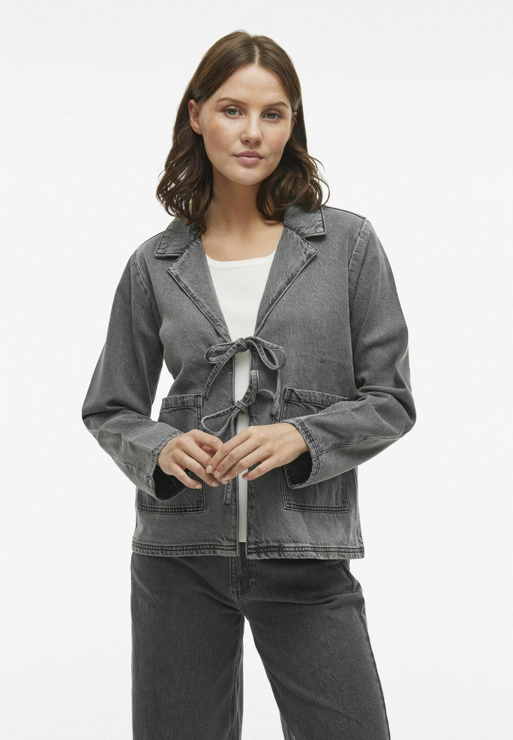 VILA Denim VIKIKI Tie front