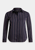 Lauren Ralph Lauren Woman CLASSIC FIT STRIPED CHARMEUSE SHIRT