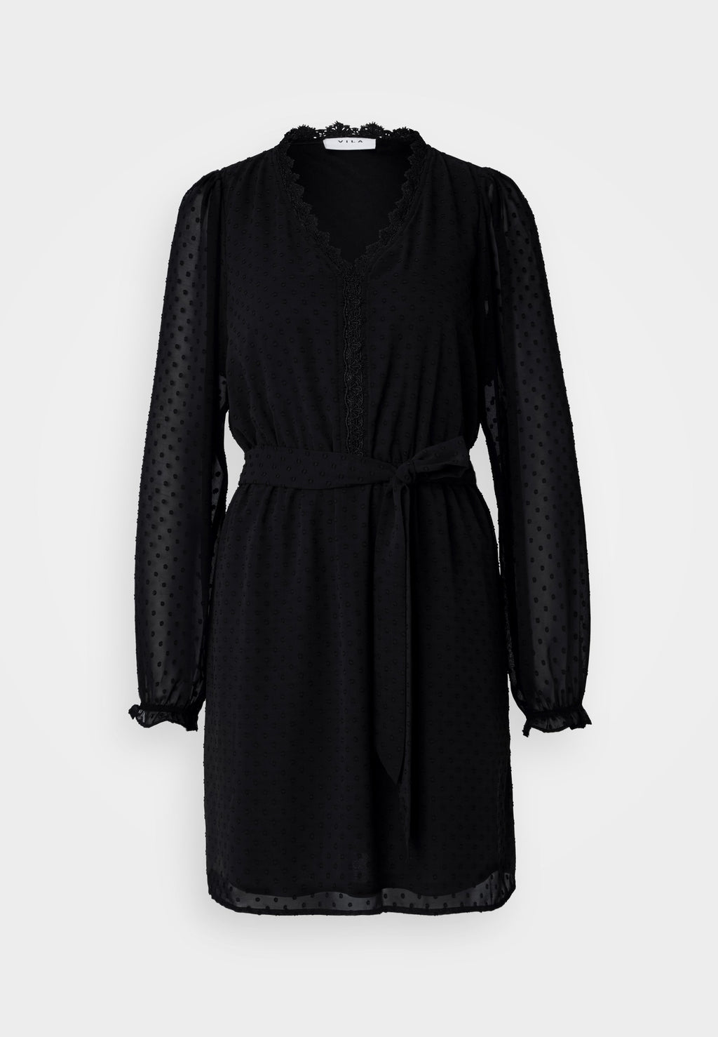 VILA VIDOBBA V NECK DETAIL SHORT DRESS