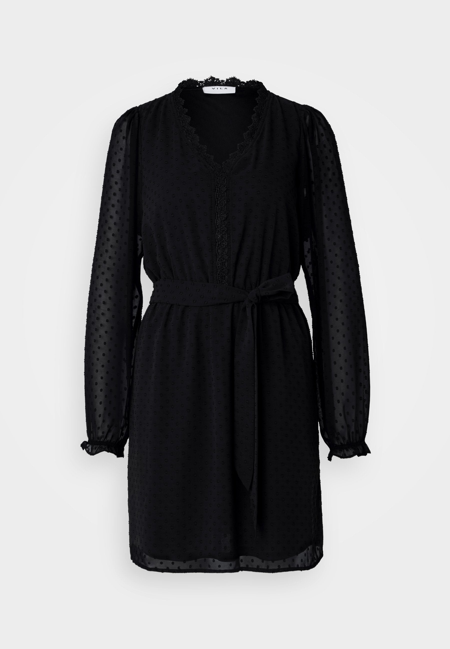 VILA VIDOBBA V NECK DETAIL SHORT DRESS