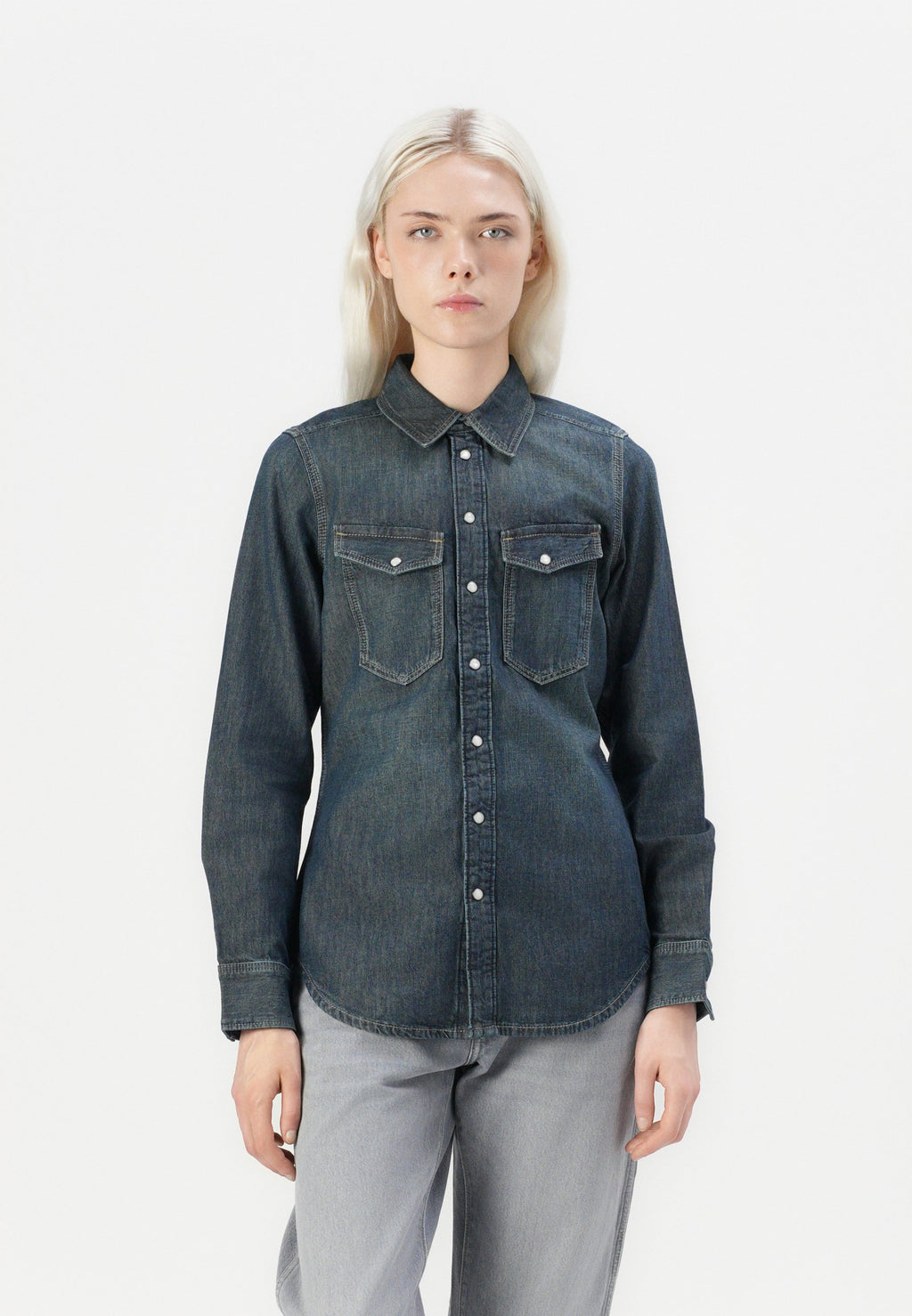 SLIM WESTERN SHIRT L\S WMN Media 2