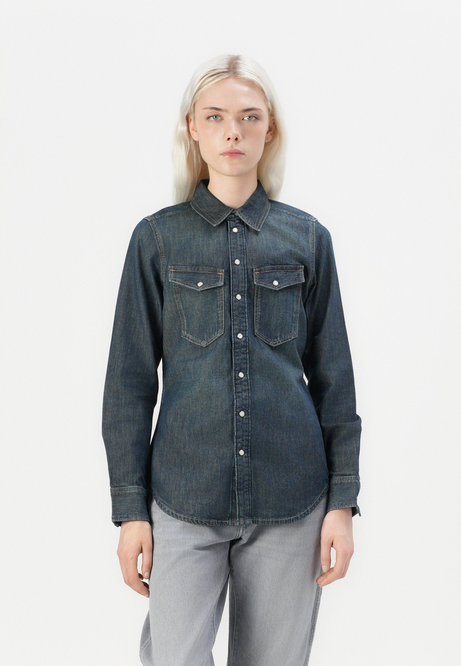 SLIM WESTERN SHIRT L\S WMN Media 2