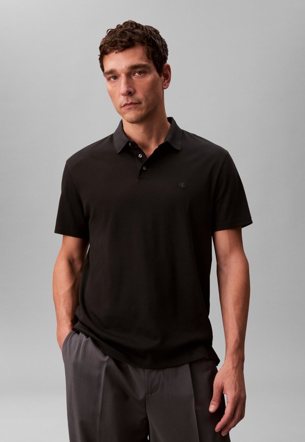 Calvin Klein SS CHEST EMB - Polo shirt - black