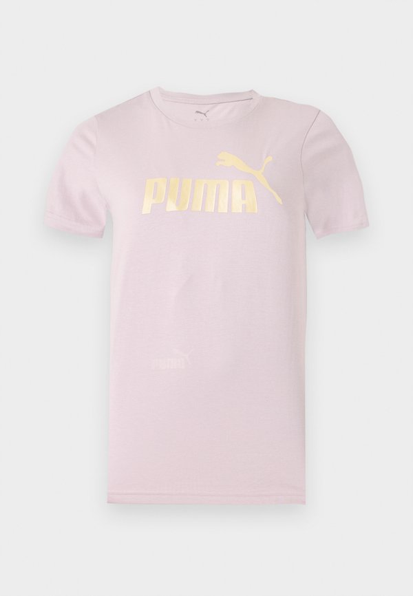 Puma ESS METALLIC NO. 1 LOGO TEE - Print T-shirt - light pink