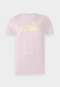 Puma ESS METALLIC NO. 1 LOGO TEE - Print T-shirt - light pink