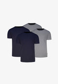 Levi's® LEVI’S HERREN T-SHIRT 4-ER PACK MEN HERREN UNTERHEMD RUND-AUSSCHNITT  - Undershirt - navy   grey melange