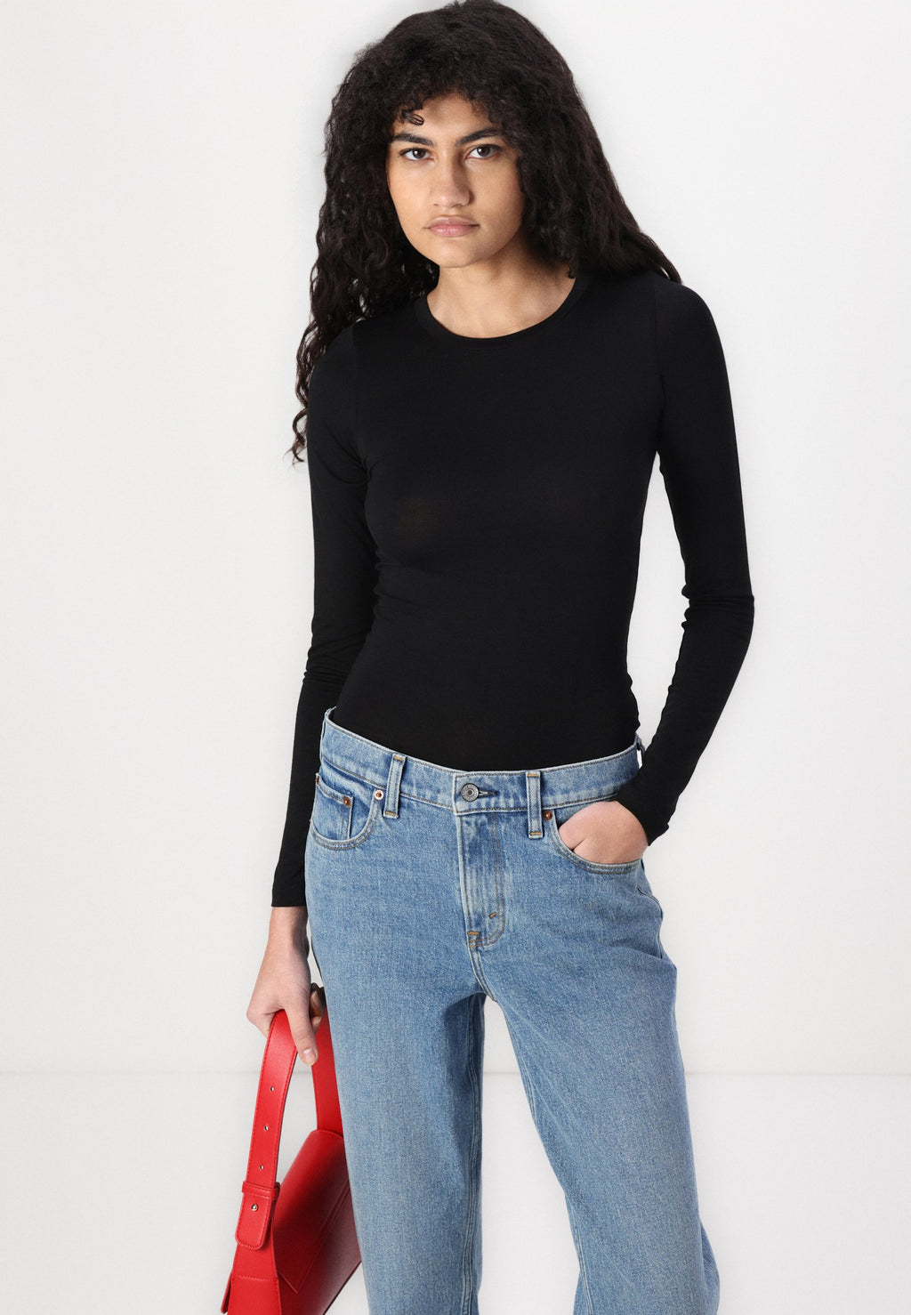 Abercrombie & Fitch Curve Love Mid Rise 90s Straight Jean