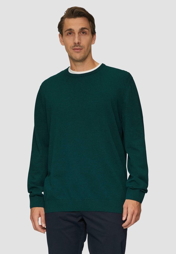 s.Oliver STRICKPULLOVER MIT LOGO-STICKEREI - Jumper - petrol