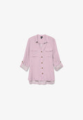 Vero Moda VMBUMPY L/S SHIRT NEW WVN NOOS - Button-down blouse - rosa