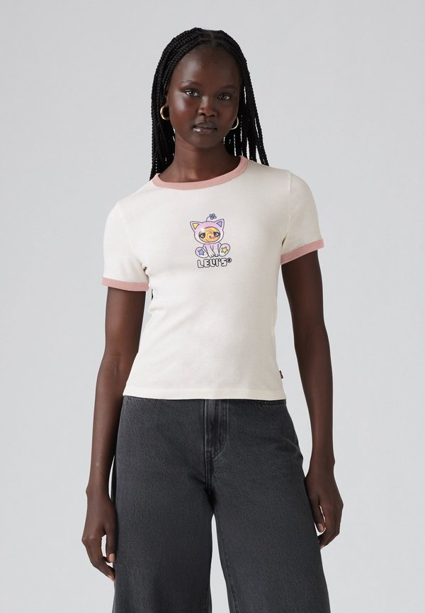 Levi's® RINGER RICKIE - Print T-shirt - White