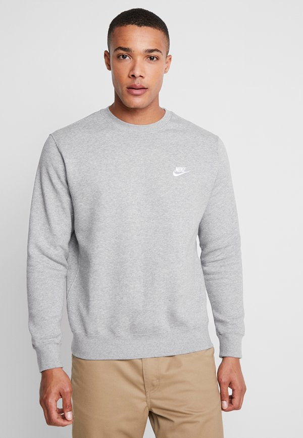 Nike Sportswear CRW - Hoodie - grey heather/white