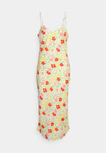 Glamorous SLIM FIT MIDI SLIP DRESS WITH V NECK