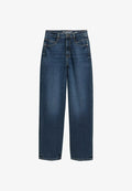 TOM TAILOR TTMADINA WIDE LEG FIT - Straight leg jeans - used mid stone blue denim