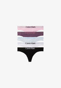 Calvin Klein Underwear EXTRA SOFT 5 PACK - Thong - black/classic white/plein air/vinta