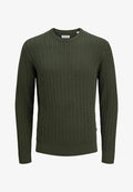 Jack & Jones JJEEMIL KNIT CABLE CREW NECK NOOS - Jumper - duffel bag