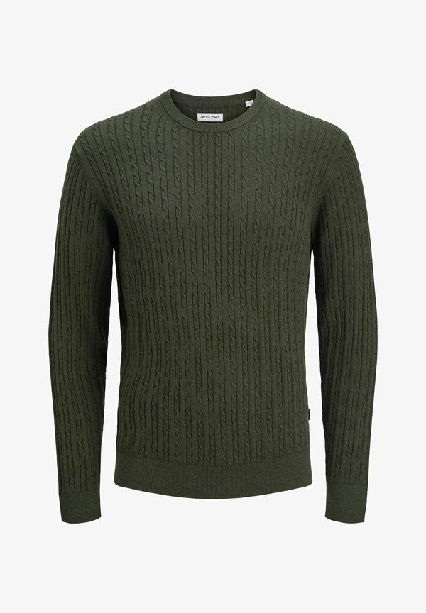 Jack & Jones JJEEMIL KNIT CABLE CREW NECK NOOS - Jumper - duffel bag