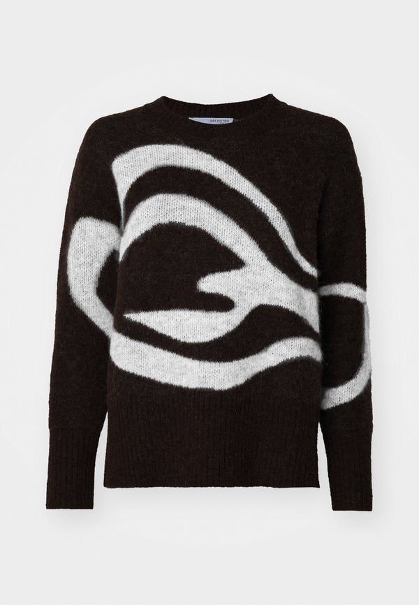 Selected SLFALVA SWIRL O NECK