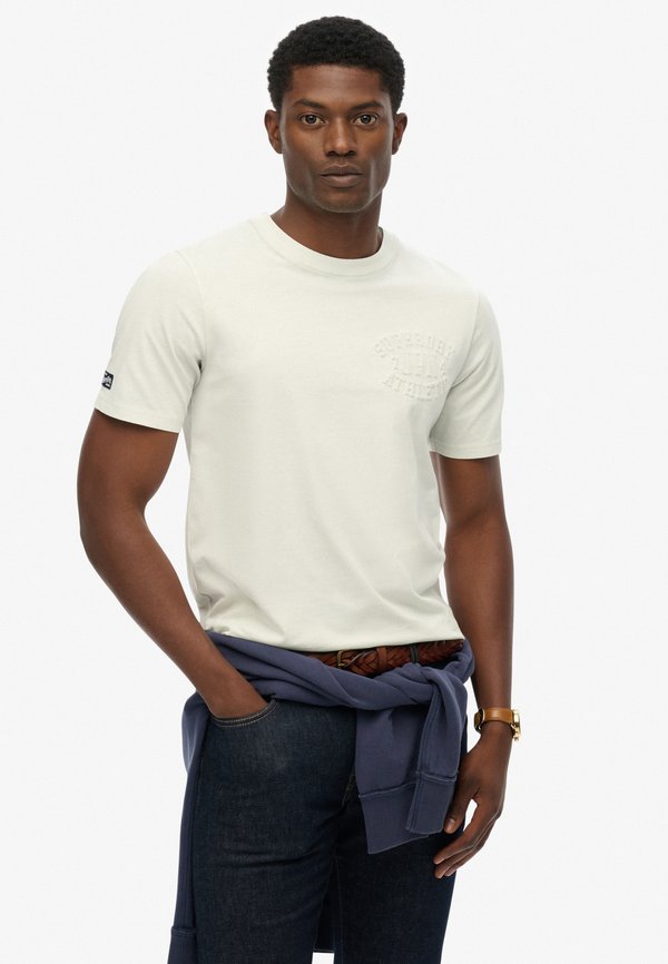 Superdry & Co ATHLETIC EMBOSSED  - Basic T-shirt - valley blue